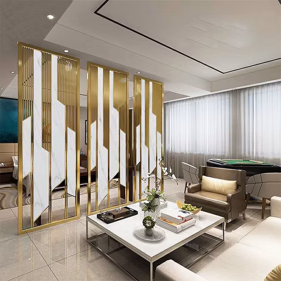 Modern Techniques Manufacture Stainless Steel Room Divider Grade 304 316 Welding Metal Partition for Home Decoration